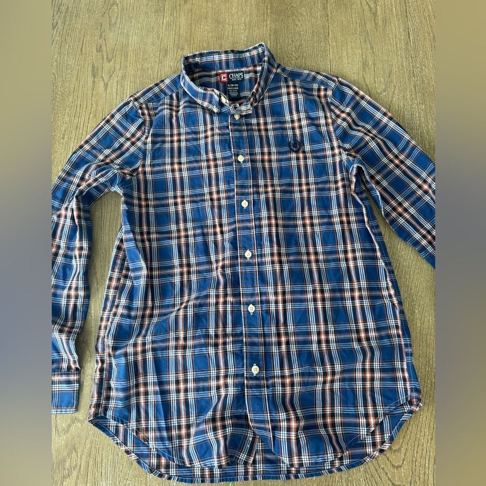 Chaps Plaid boys button down shirt